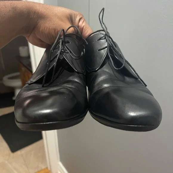 Salvatore Ferragamo Black Dress Shoes Sz 10.5 EE - Picture 6 of 13